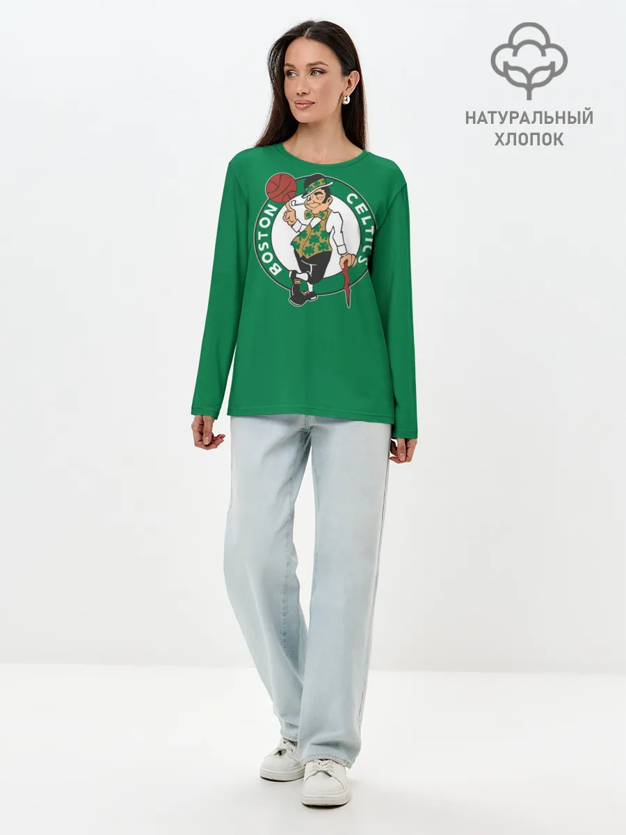 Лонгслив женский. Хлопок / Boston Celtics