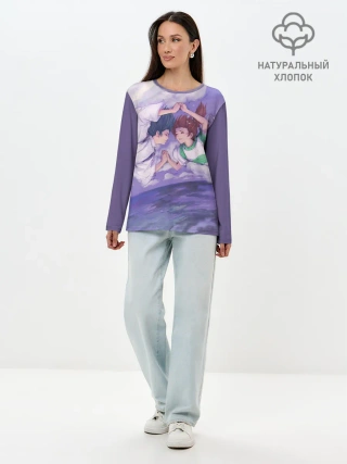Лонгслив женский. Хлопок / Хаку и Тихиро _2