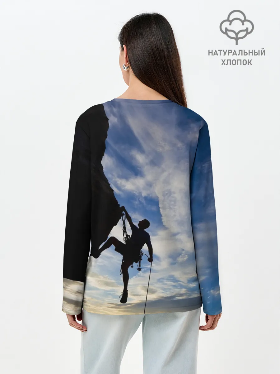 Лонгслив женский. Хлопок / climbing
