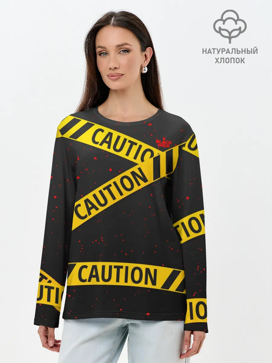 Лонгслив женский. Хлопок / Caution Style