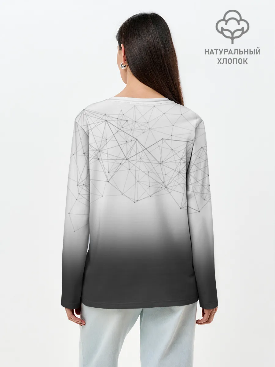 Лонгслив женский. Хлопок / Хаски Geometry
