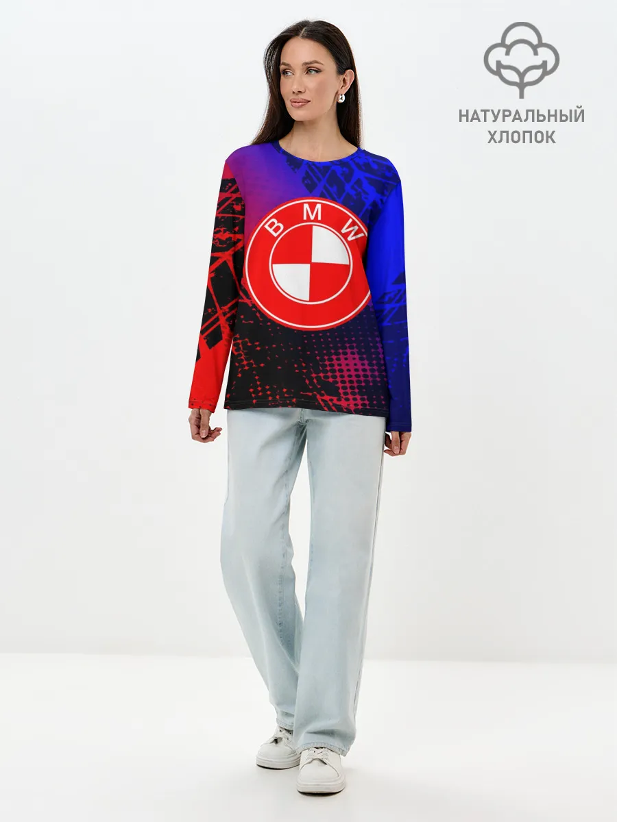 Лонгслив женский. Хлопок / BMW uniform collection