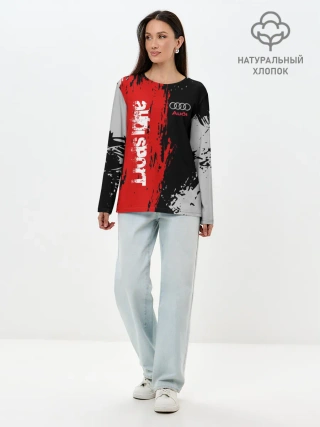 Лонгслив женский. Хлопок / AUDI SPORT / АУДИ СПОРТ