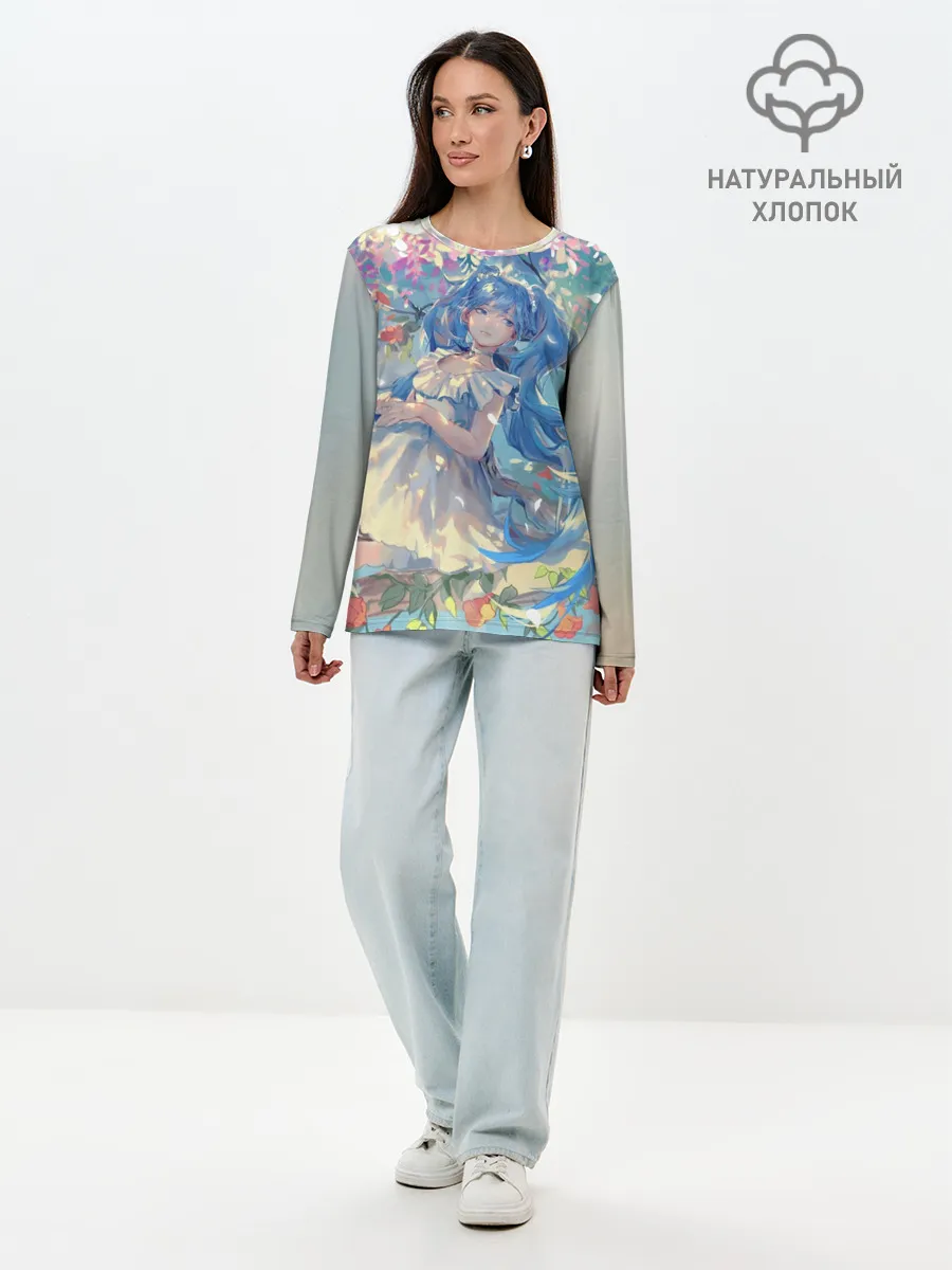 Лонгслив женский. Хлопок / Мику