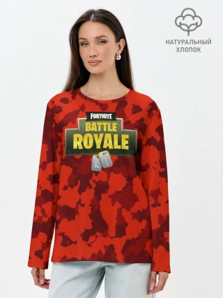 Лонгслив женский. Хлопок / Fortnite Королевская Битва