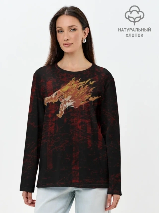 Лонгслив женский. Хлопок / cs:go - Howling dawn