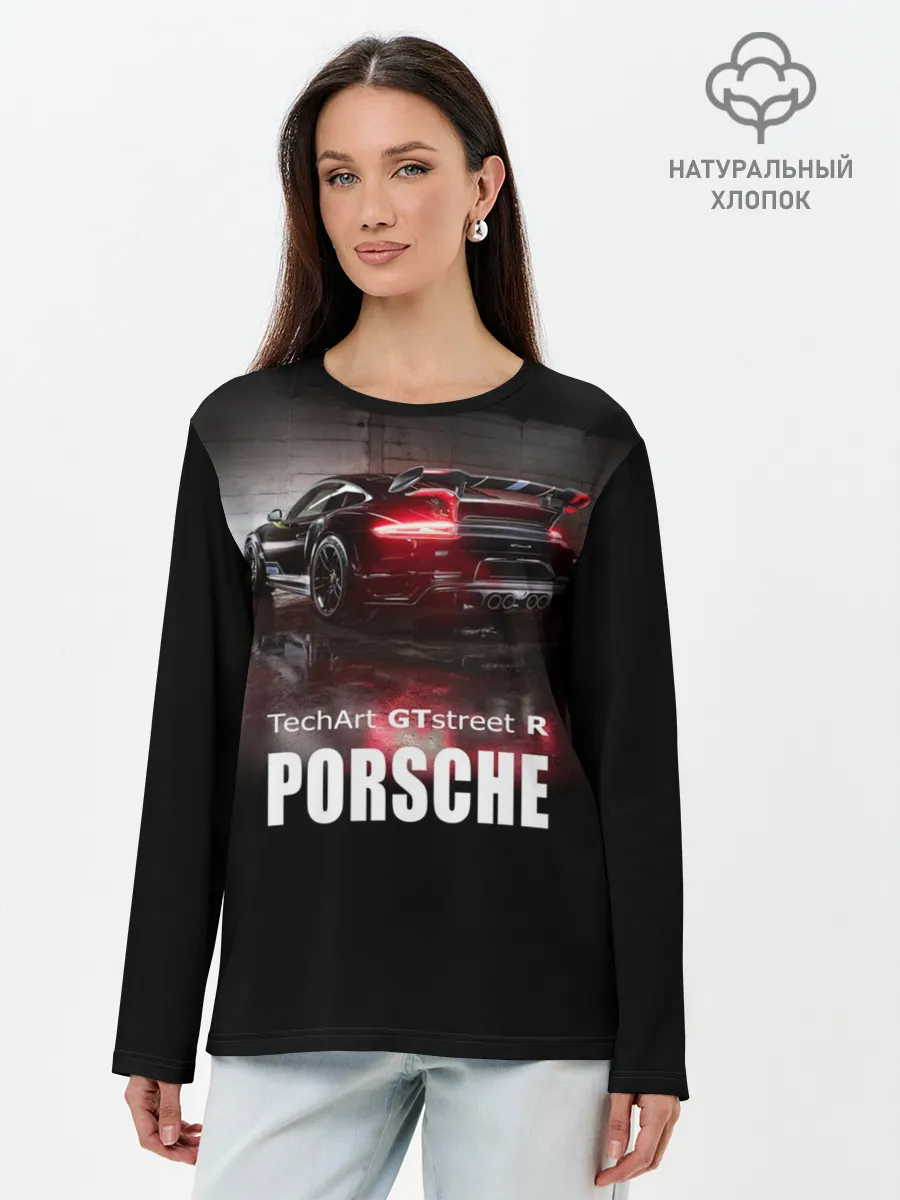 Лонгслив женский. Хлопок / Porsche GTstreet R
