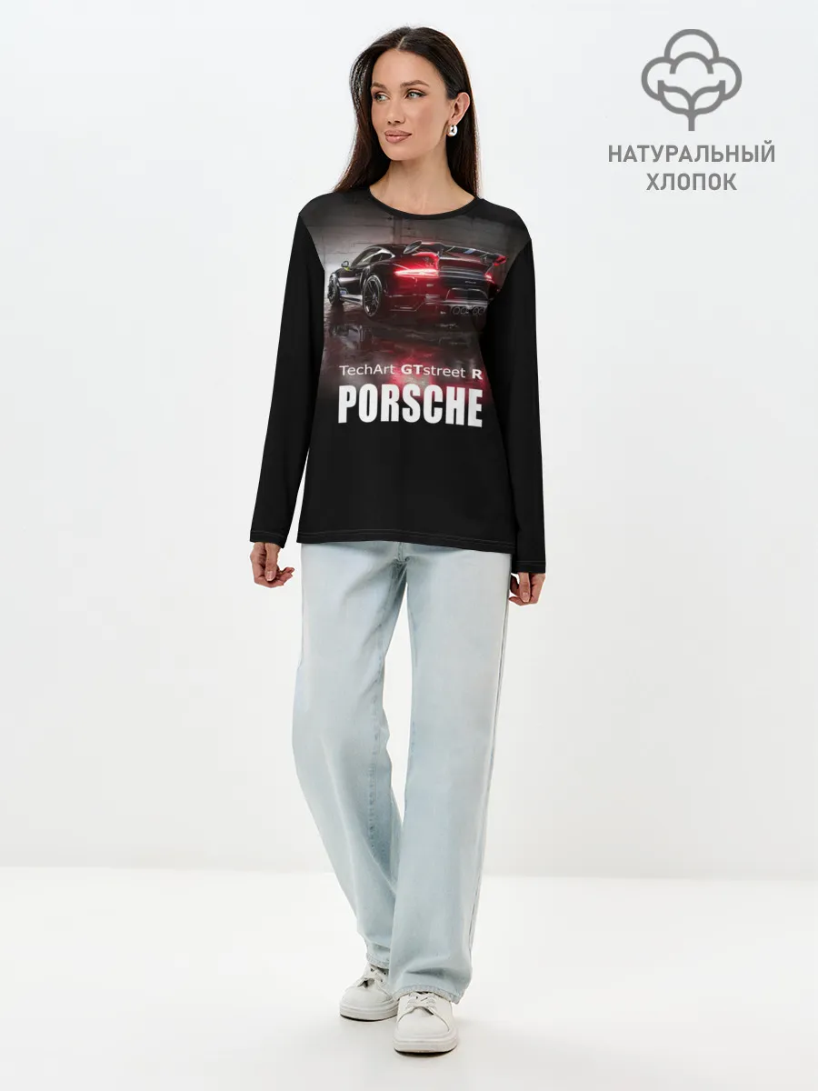 Лонгслив женский. Хлопок / Porsche GTstreet R