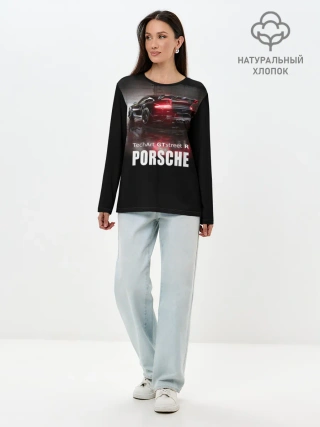 Лонгслив женский. Хлопок / Porsche GTstreet R