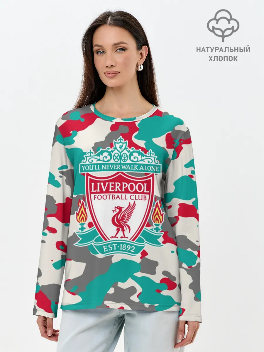 Лонгслив женский. Хлопок / FC Liverpool