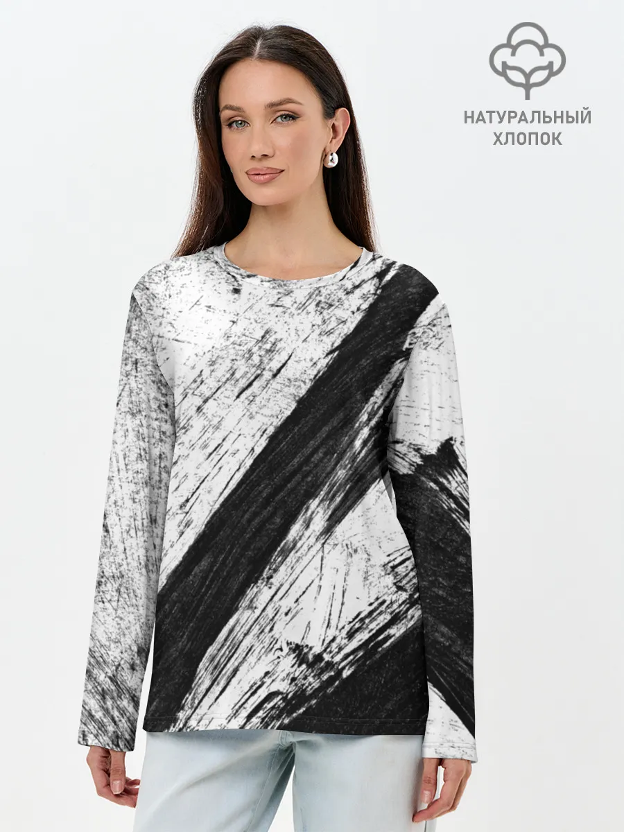 Лонгслив женский. Хлопок / просто краски