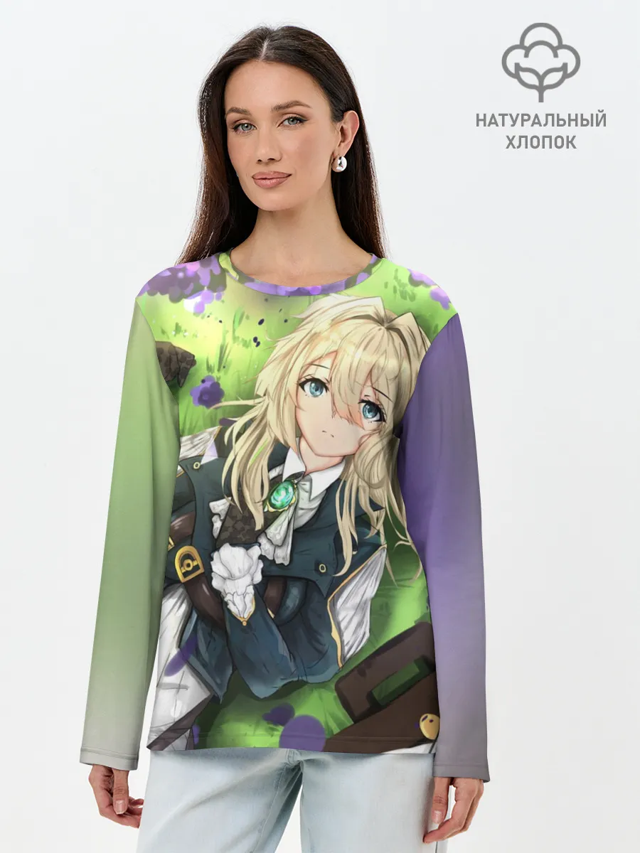 Лонгслив женский. Хлопок / Violet Evergarden