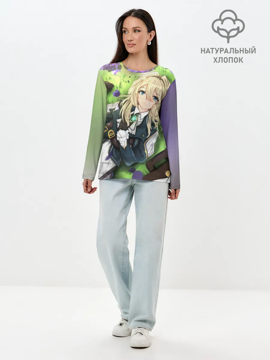 Лонгслив женский. Хлопок / Violet Evergarden