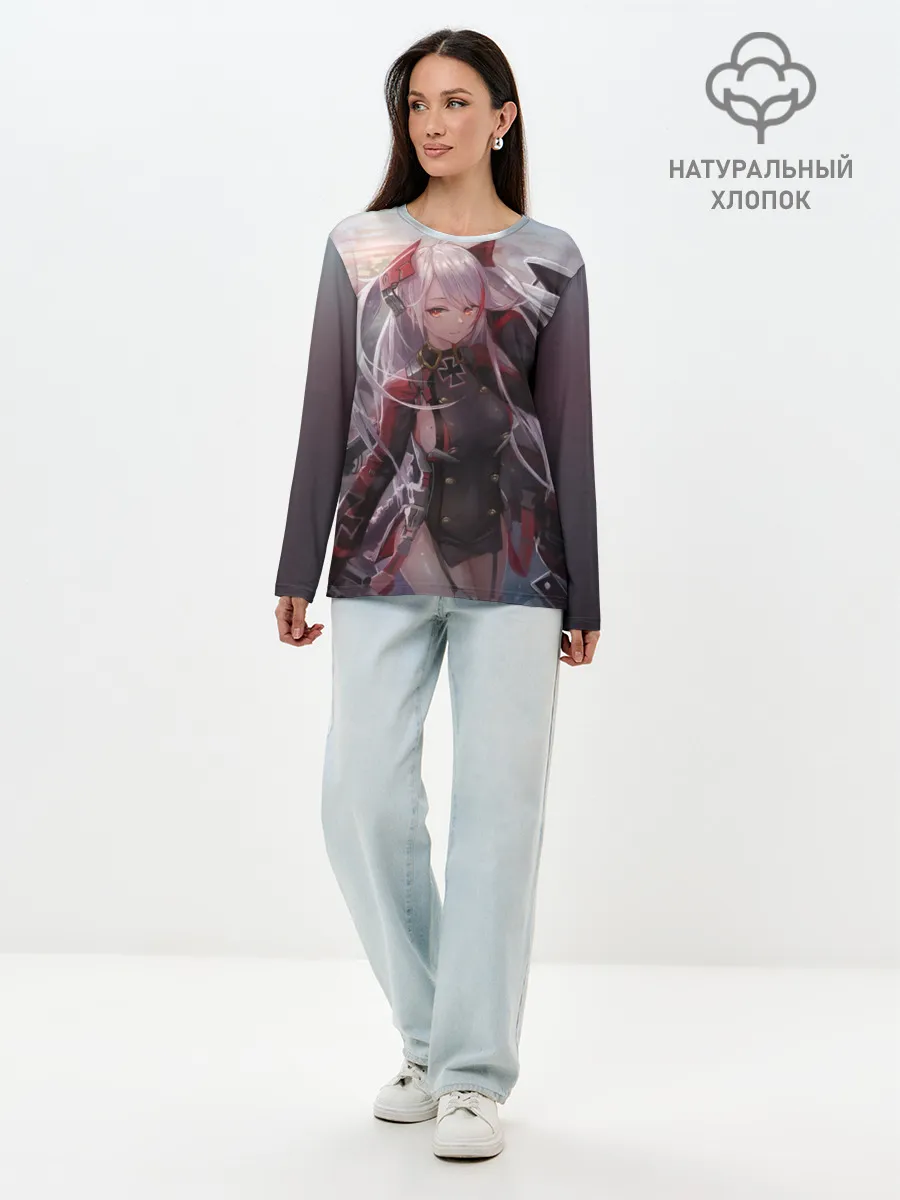 Лонгслив женский. Хлопок / Dark