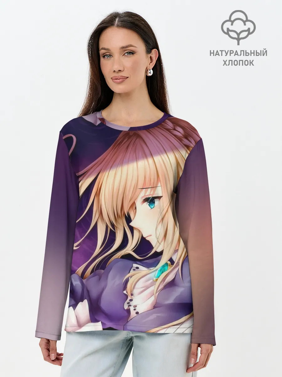 Лонгслив женский. Хлопок / Violet Evergarden