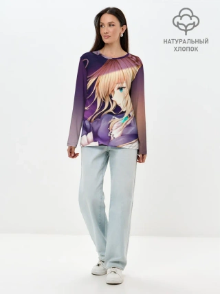 Лонгслив женский. Хлопок / Violet Evergarden