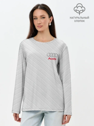 Лонгслив женский. Хлопок / AUDI CARBON