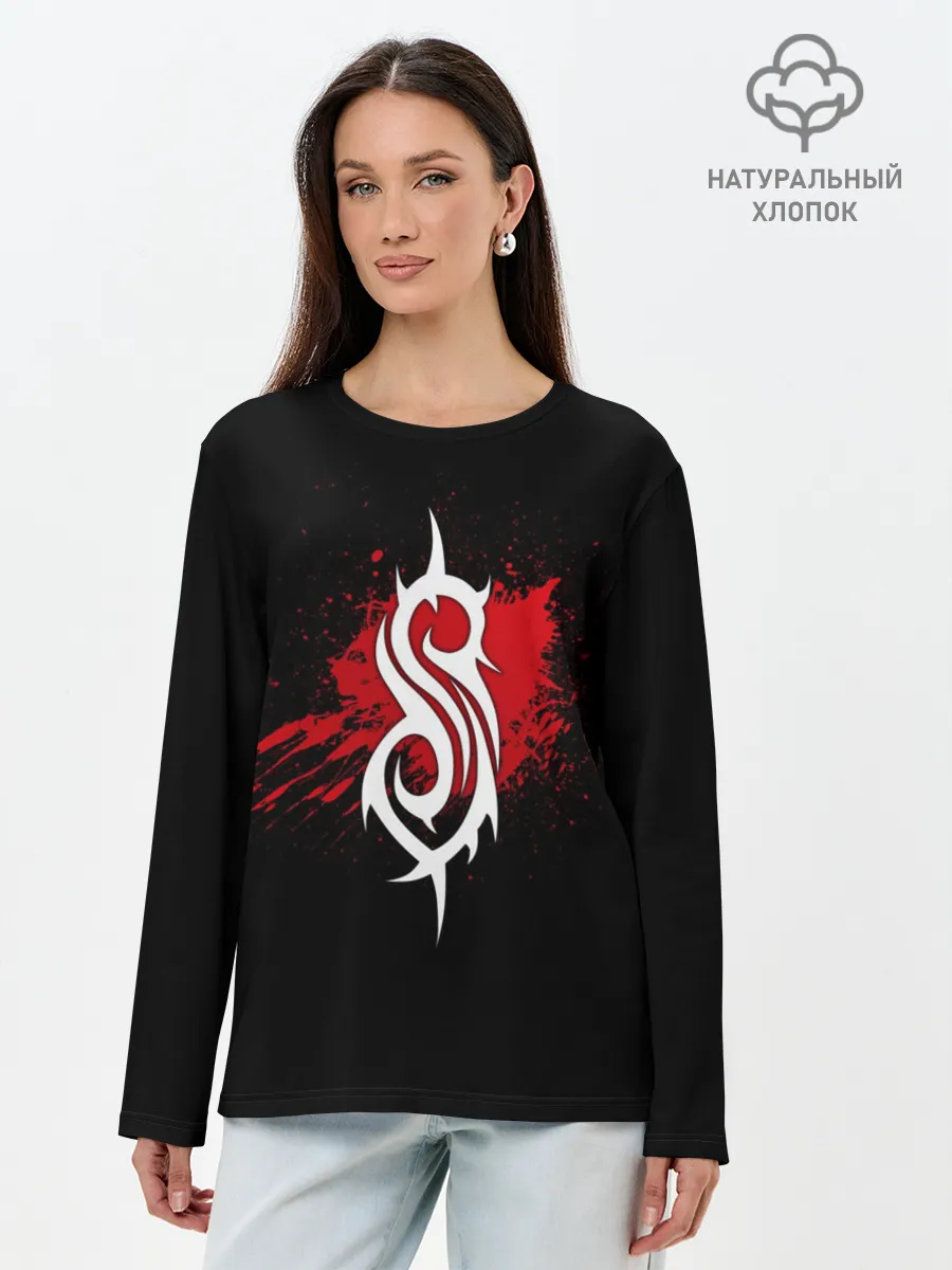 Лонгслив женский. Хлопок / Slipknot