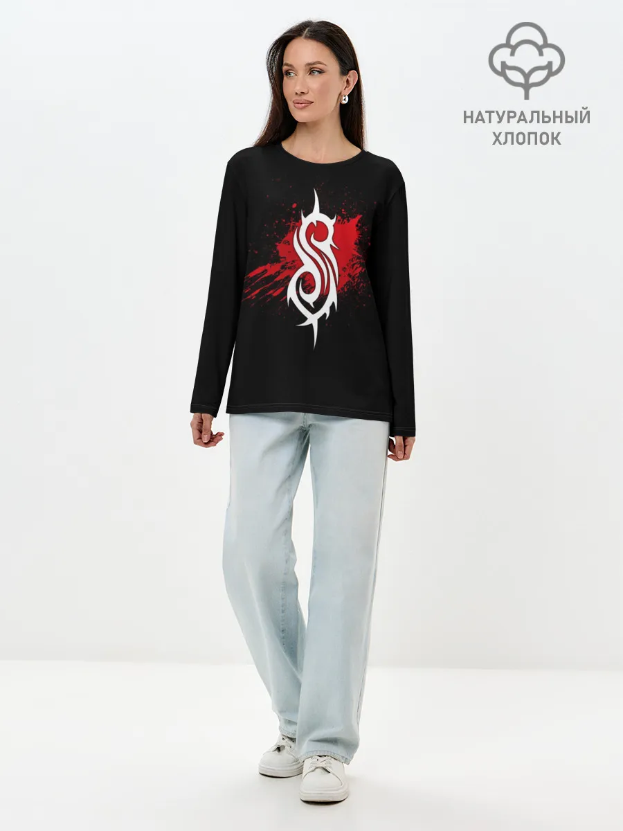 Лонгслив женский. Хлопок / Slipknot