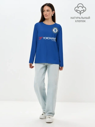 Лонгслив женский. Хлопок / Форма Дидье Дрогба