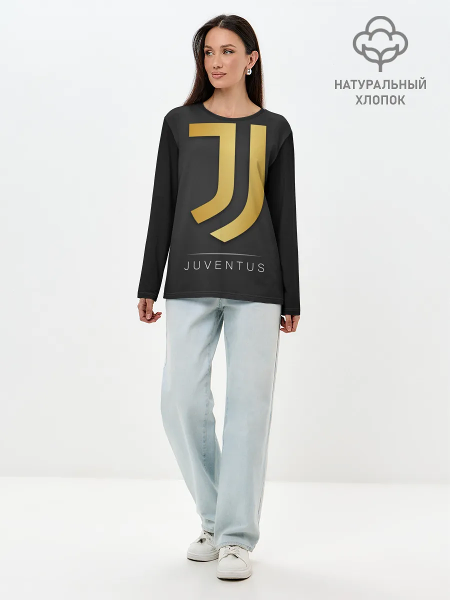 Лонгслив женский. Хлопок / Juventus Gold Edition