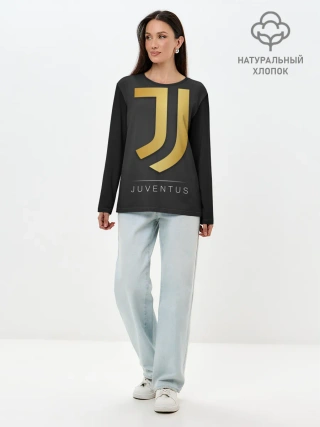 Лонгслив женский. Хлопок / Juventus Gold Edition