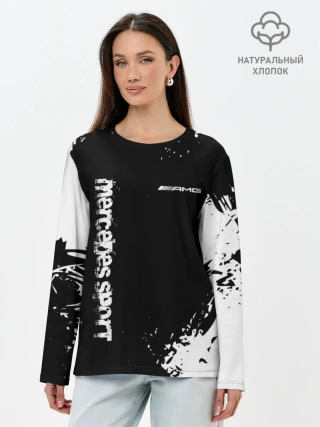 Лонгслив женский. Хлопок / AMG SPORT