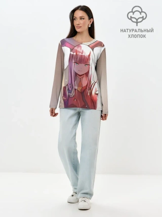 Лонгслив женский. Хлопок / Любимый во Франкcе