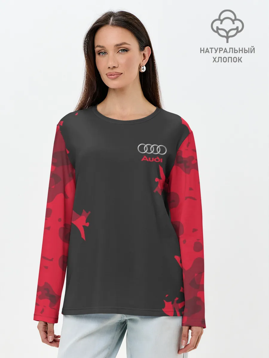 Лонгслив женский. Хлопок / AUDI SPORT