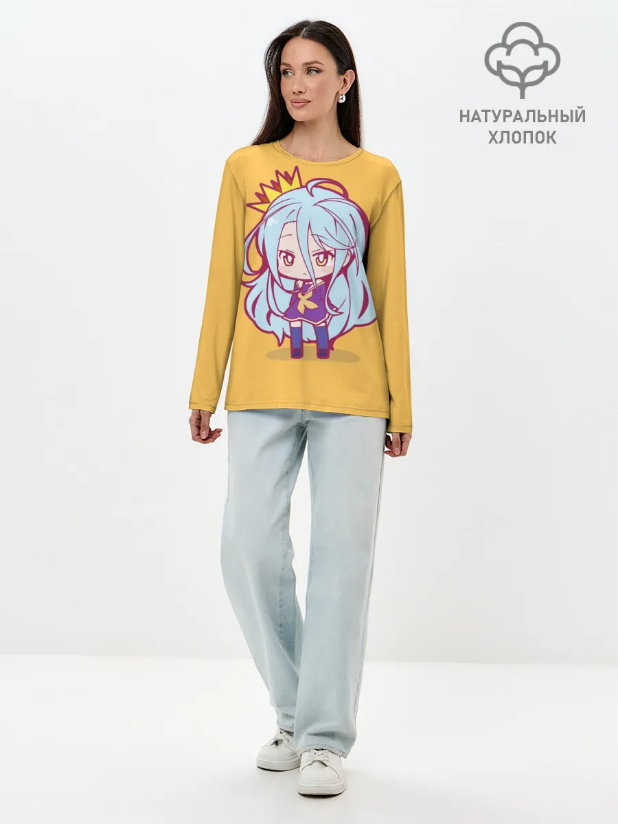 Лонгслив женский. Хлопок / NO GAME NO LIFE