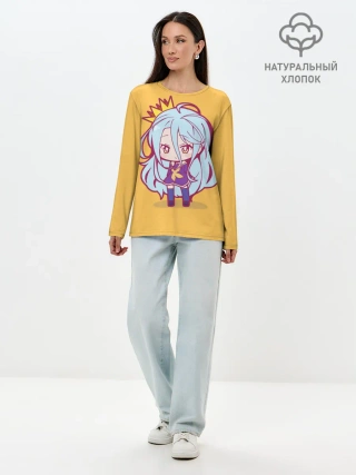 Лонгслив женский. Хлопок / NO GAME NO LIFE