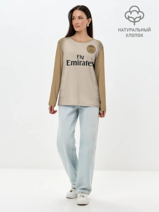 Лонгслив женский. Хлопок / Неймар Форма Новая Away 18/19