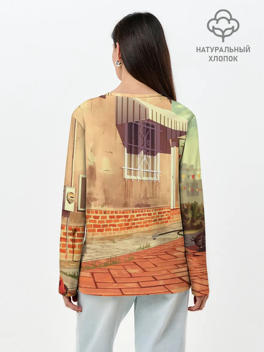 Лонгслив женский. Хлопок / GTA V - Чоп