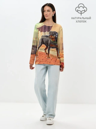 Лонгслив женский. Хлопок / GTA V - Чоп