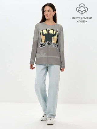 Лонгслив женский. Хлопок / GTA SA - Райдер v2