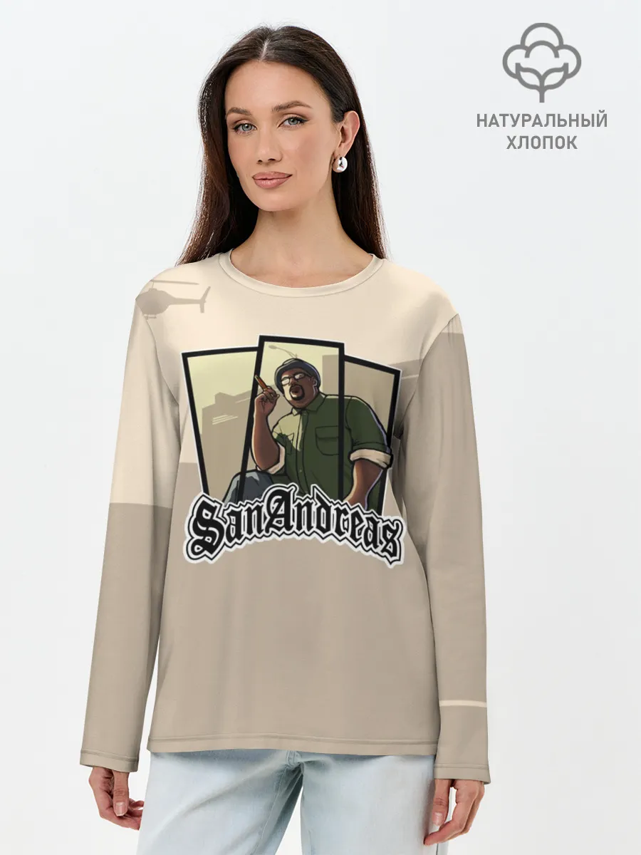 Лонгслив женский. Хлопок / GTA SA - Big Smoke