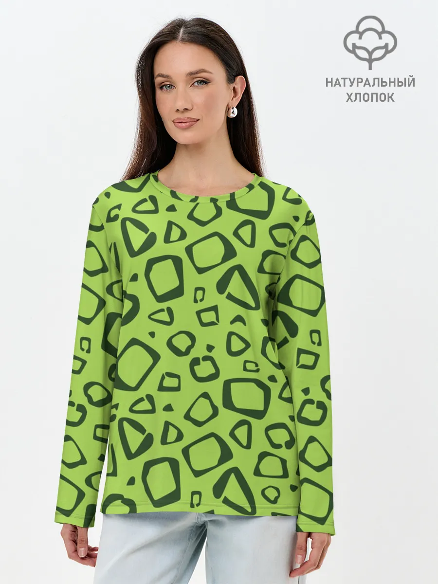 Лонгслив женский. Хлопок / Подушка