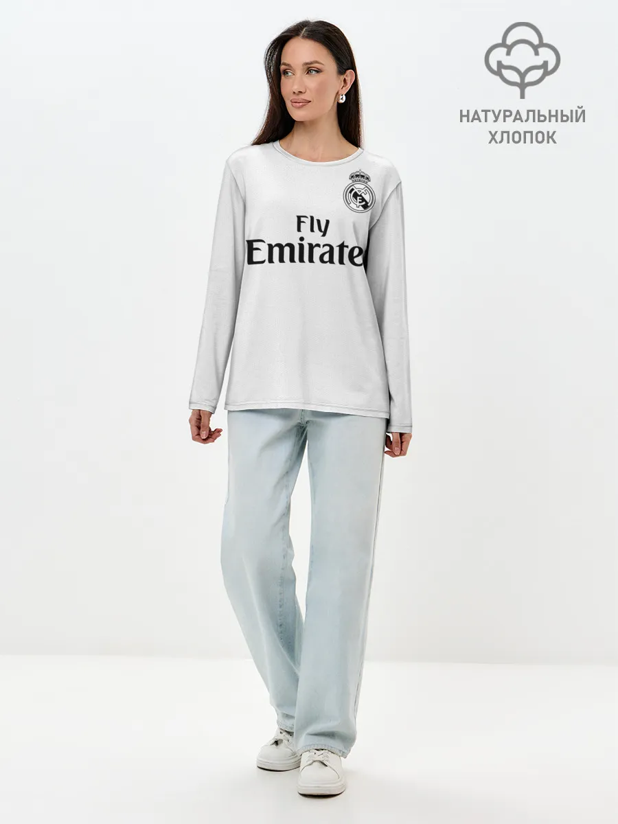 Лонгслив женский. Хлопок / Криштиану Роналду Форма 18/19