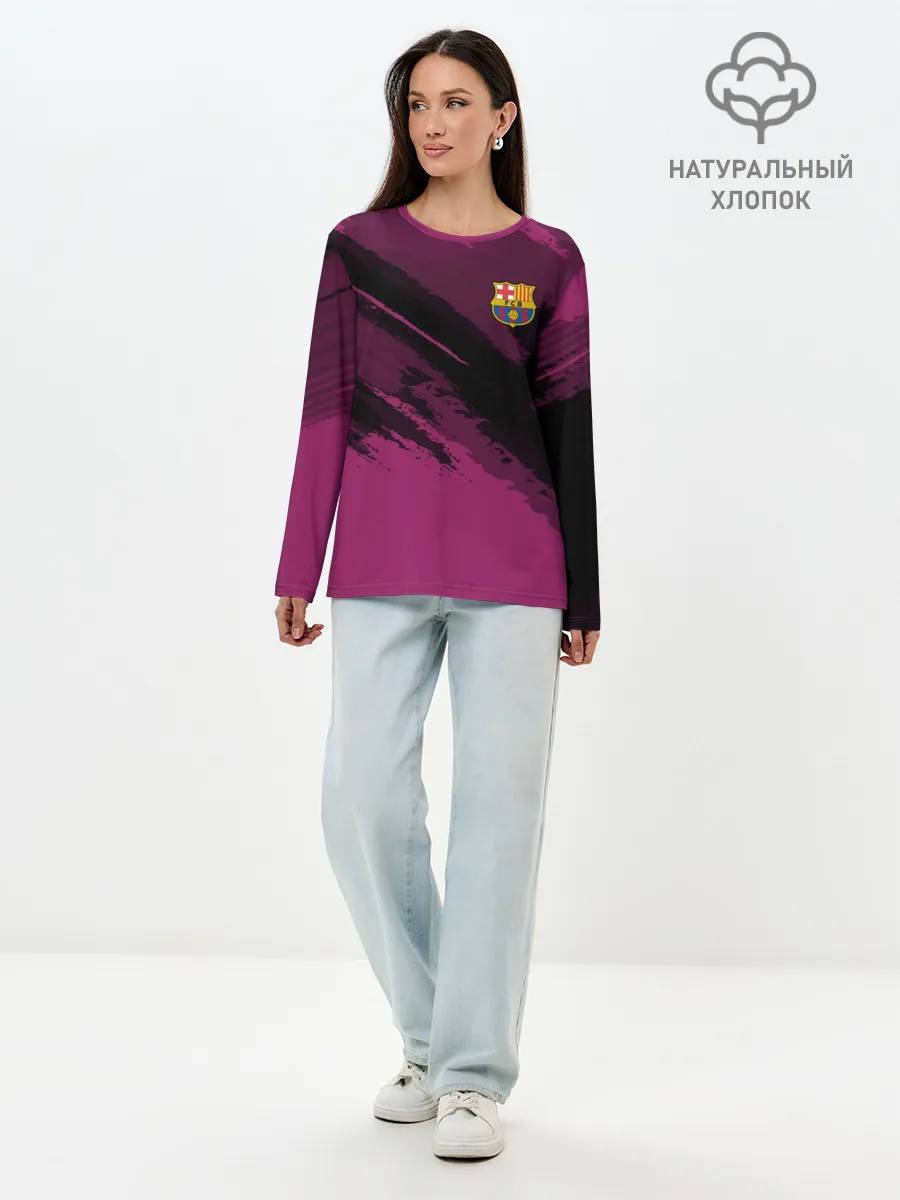 Лонгслив женский. Хлопок / Barcelona sport