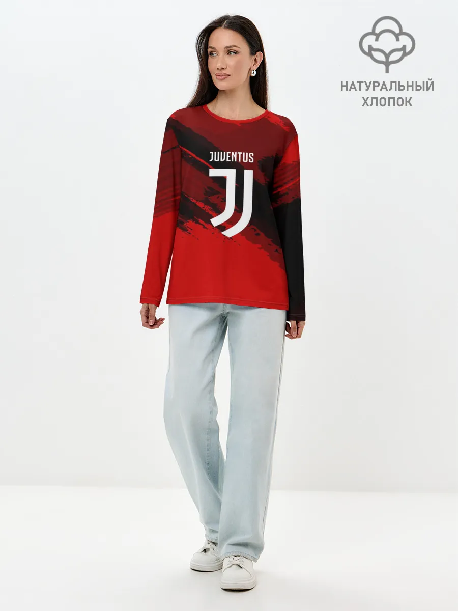 Лонгслив женский. Хлопок / JUVENTUS SPORT RED