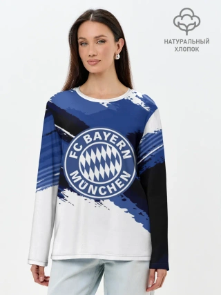 Лонгслив женский. Хлопок / BAYERN MUNCHEN SPORT STYLE