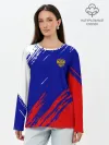 Лонгслив женский. Хлопок / RUSSIA SPORT / РОССИЯ СПОРТ
