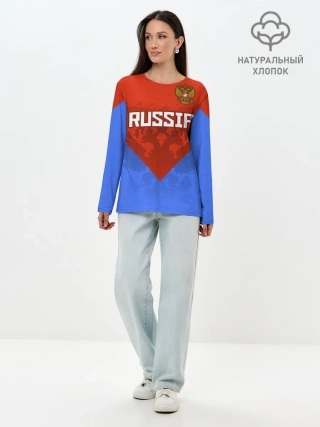 Лонгслив женский. Хлопок / Russia