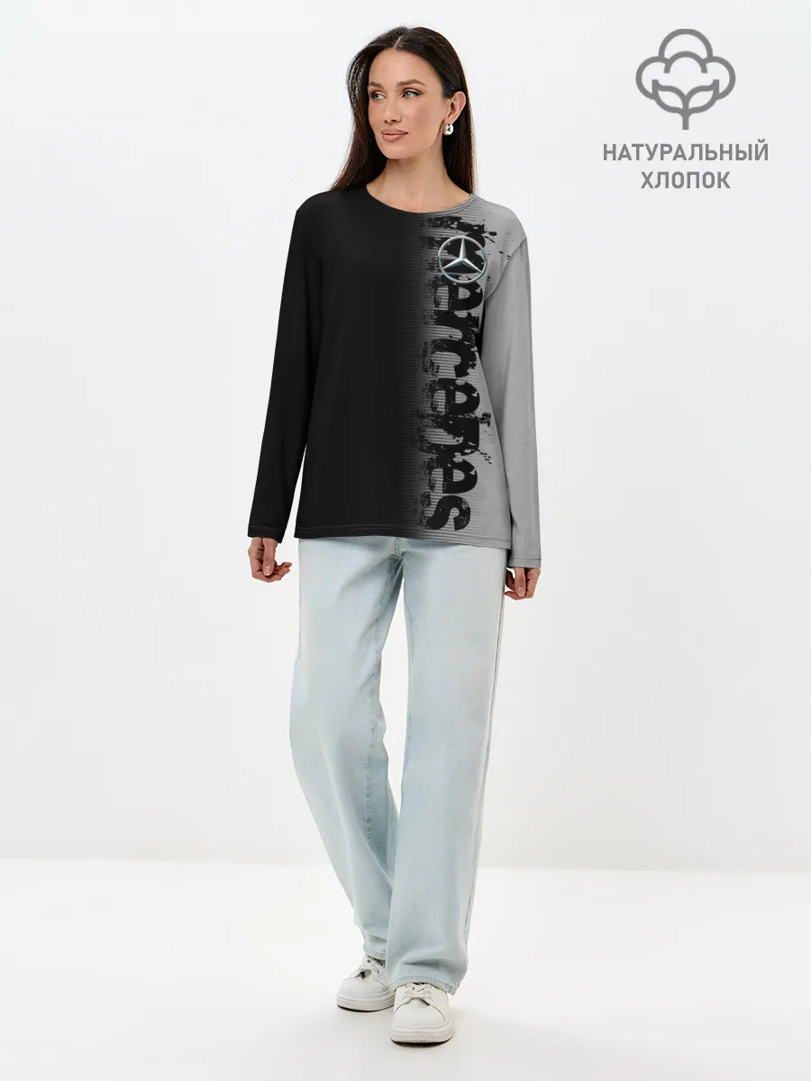 Лонгслив женский. Хлопок / MERCEDES BENZ SPORT