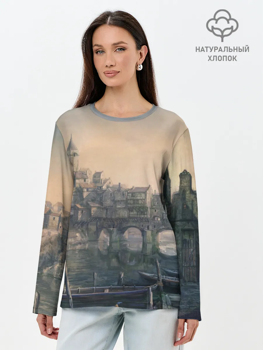 Лонгслив женский. Хлопок / The Witcher 3: Wild Hunt