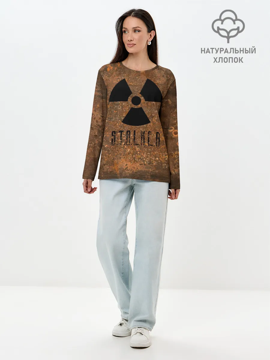 Лонгслив женский. Хлопок / STALKER