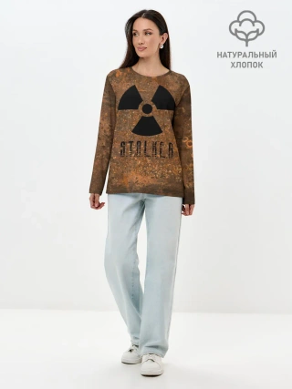 Лонгслив женский. Хлопок / STALKER