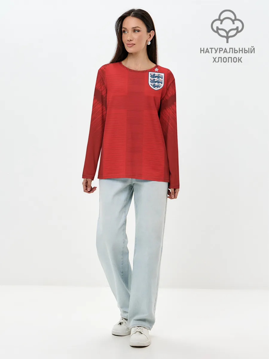 Лонгслив женский. Хлопок / England away WC 2018
