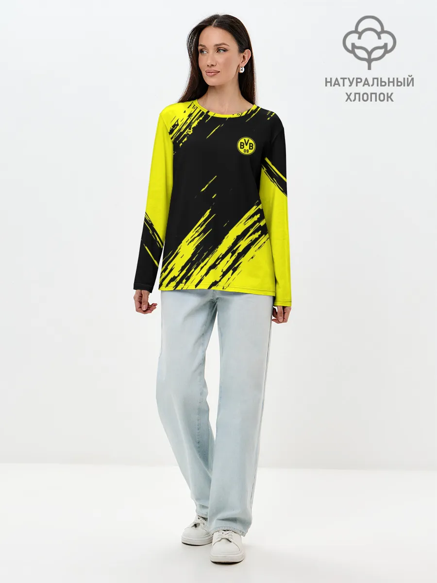 Лонгслив женский. Хлопок / FC Borussia 2018 Original