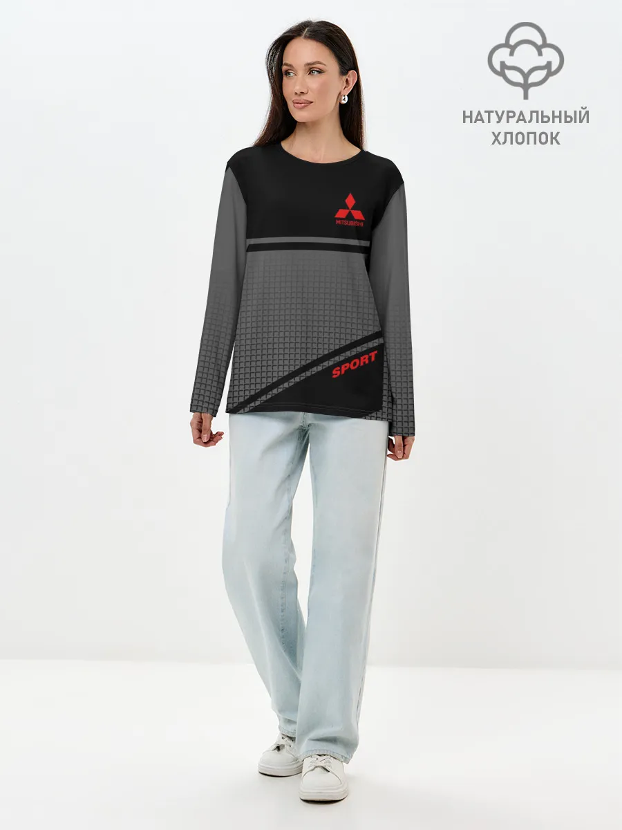 Лонгслив женский. Хлопок / MITSUBISHI SPORT